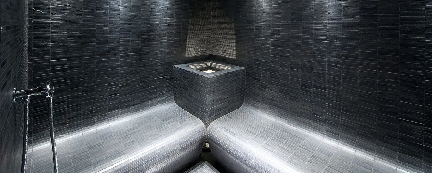 Steam room on charter yacht Boadicea